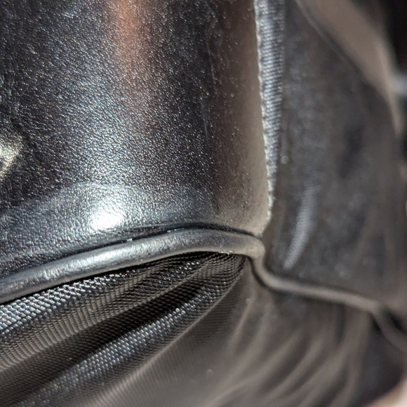 GUCCI Vintage Shoulder Tote Nylon Leather Black VGUC - Picture 2 of 11